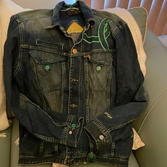 COOGI Jackets Coats Coogi Mens Jean Dark Blue Rinse Jean